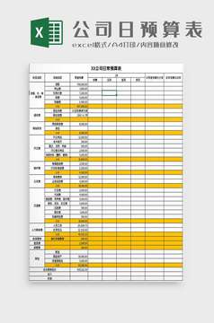 月度部门财务预算表格【excel模板下载】-包图网