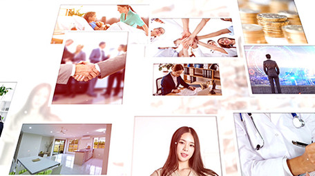 干净空间感多图文照片墙ae模板