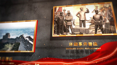 大气历史回顾照片墙大事记AE模板