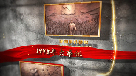 大气历史回顾照片墙大事记AE模板