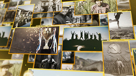 复古怀旧多图文照片墙ae模板