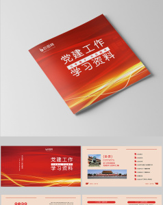 红色党建画册封面图片