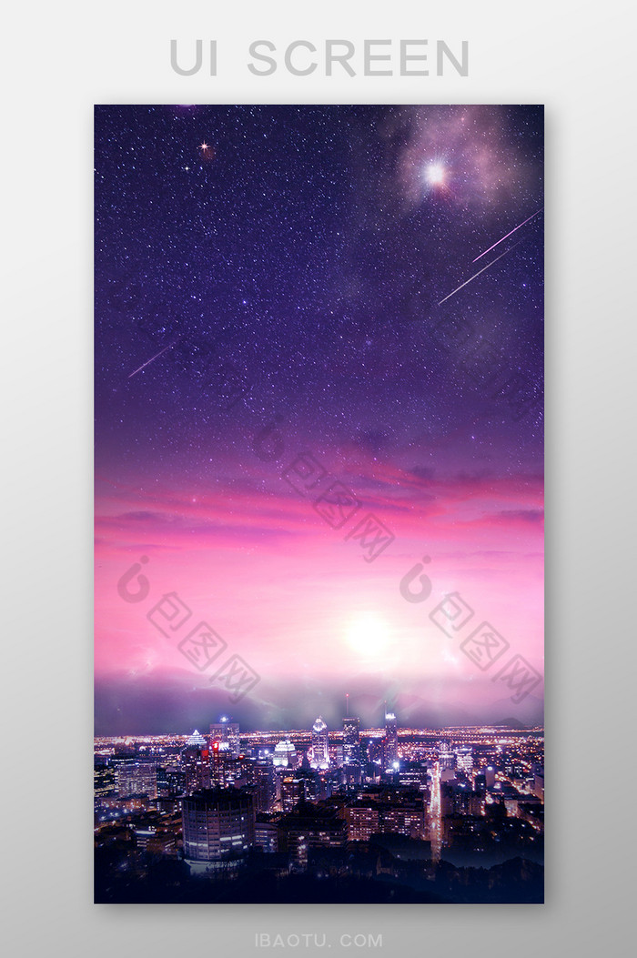 宇宙梦幻抽象城市夜空星空手机壁纸图片图片