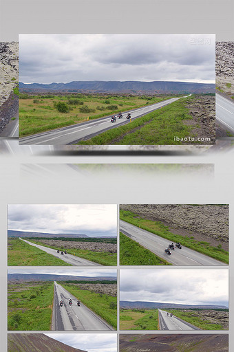 4K大气电影风摩托骑士驰骋旷野实拍图片
