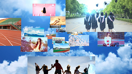 小清新多图汇聚毕业片头AE模板