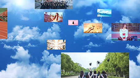 小清新多图汇聚毕业片头AE模板
