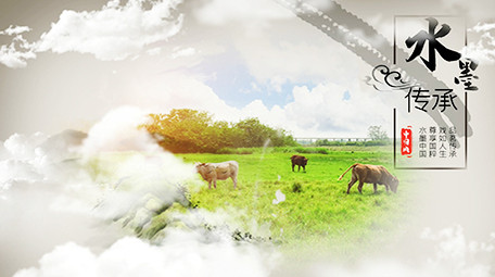 水墨中国风戏剧文化传承展示ae模板