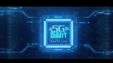 高科技电路芯片logo片头开场AE模板