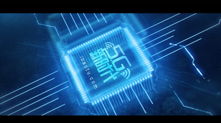 高科技电路芯片logo片头开场AE模板