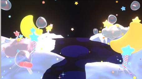 卡通星星拐杖糖月亮气泡童话背景视频素材