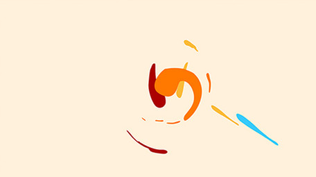 PR模板可爱搞笑流体流动运动图形LOGO