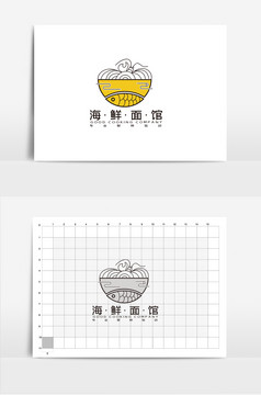 高端大气时鲜面馆logo图片