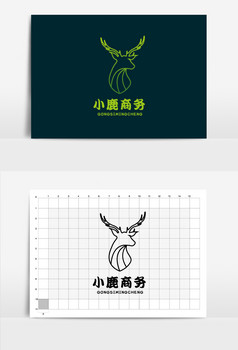 小鹿文化标志logo