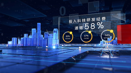 震撼智慧城市数据科技图文片头AE模板