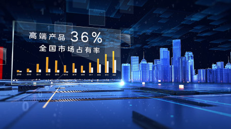 震撼智慧城市数据科技图文片头AE模板