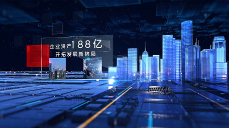 震撼智慧城市数据科技图文片头AE模板