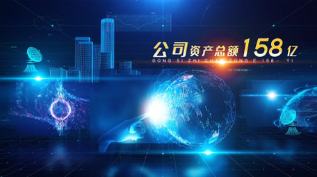 大气科技图文数据汇报AE模板