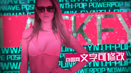 大气赛博朋克<strong>图文</strong>展示AE模板