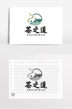 茶饮茶道茶楼茶馆茶壶叶logo标志vi