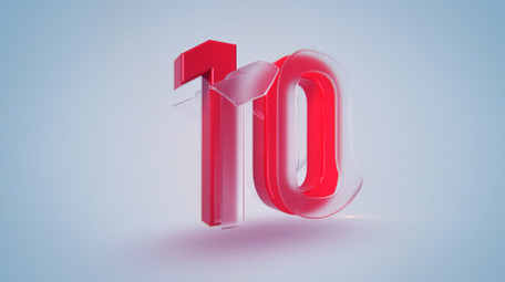 10秒震撼3D数字倒计时开场动画AE模板