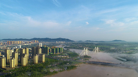 航拍4K城市云海日出