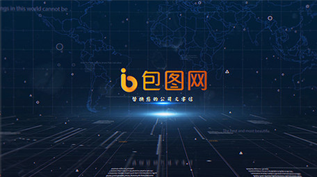 蓝色商务科技图文展示ae模板