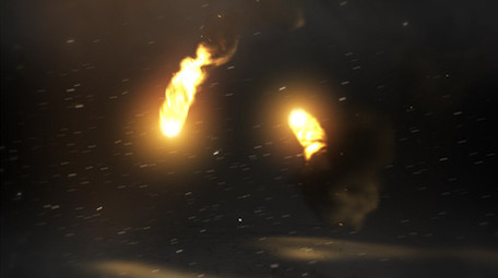 PR火球动画旋转燃烧火焰爆炸标志片头片尾