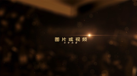 颁奖婚礼包装华丽金色图文展示AE模板