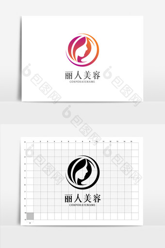 美容美发女性美丽标志logo商标图片