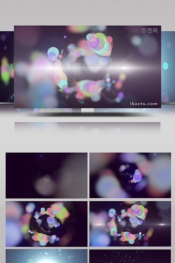 光斑粒子旋转动画演绎LOGO片头AE模板图片