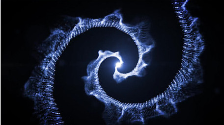 PR唯美粒子螺旋状快速演绎片头LOGO