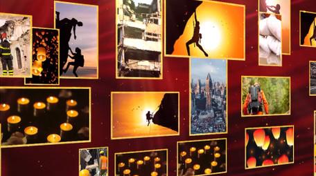 大气震撼抗洪抢险救灾相片墙图文PR模板