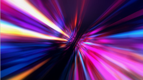 PR动画穿越多彩流光隧道网速LOGO片头