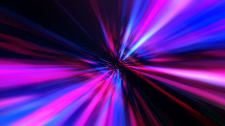 PR动画穿越多彩流光隧道网速LOGO片头