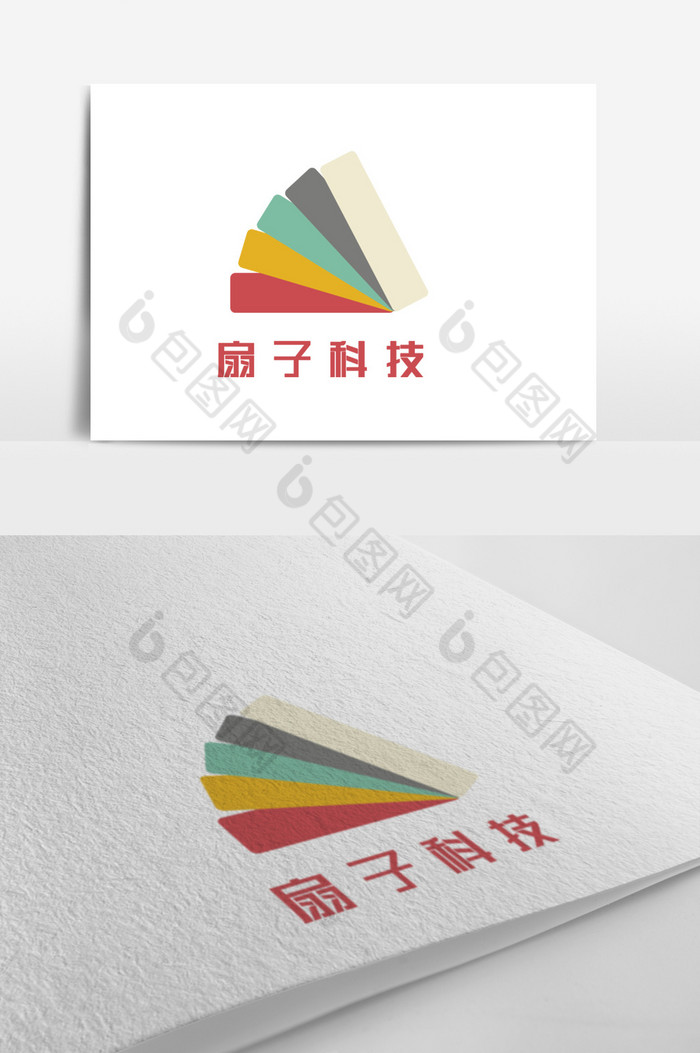 彩色几何数码科技logo图片图片