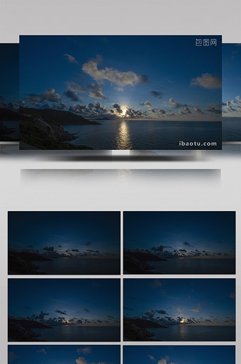 震撼心灵的海岛海上日出延时摄影高清4k图片
