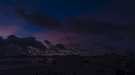 中国风南海渔村屋顶星空日出延时高清4K