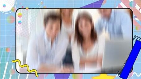 唯美卡通商务感视频边框AE模板