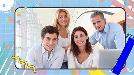 唯美卡通商务感视频边框AE模板