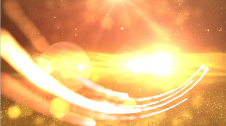 金色大气文字片头落版标题PR模版