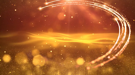 金色大气文字片头落版标题PR模版