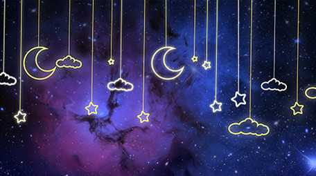 唯美梦幻卡通星星月亮