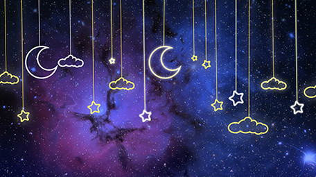 唯美梦幻卡通星星月亮