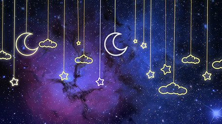 唯美梦幻卡通星星月亮