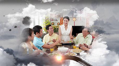 优雅中秋水墨图文相册pr模板