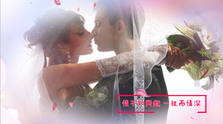 爱情七夕水墨图文相册PR模板