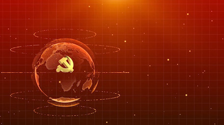 红色党政科技文字结构板块分类PR模板