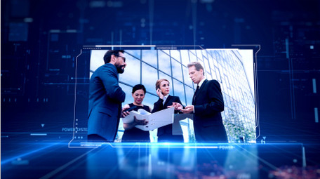 三维空间商务科技蓝图文宣传AE模板