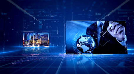 三维空间商务科技蓝图文宣传AE模板