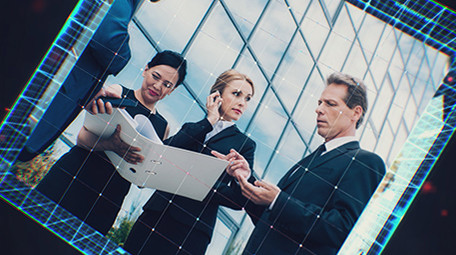 三维盒子科技图文AE模板